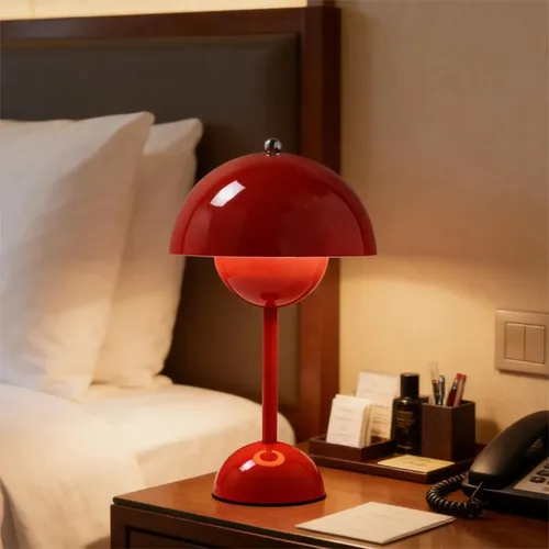 LED Беспроводная заряжаемая, легкая, кровать / гостиная бутон грибная настольная лампа