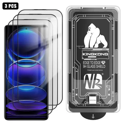 Для Redmi Note 12 Pro+ Global 3 шт. легко устанавливаемая коробка без пыли 3D с изогнутыми краями HD