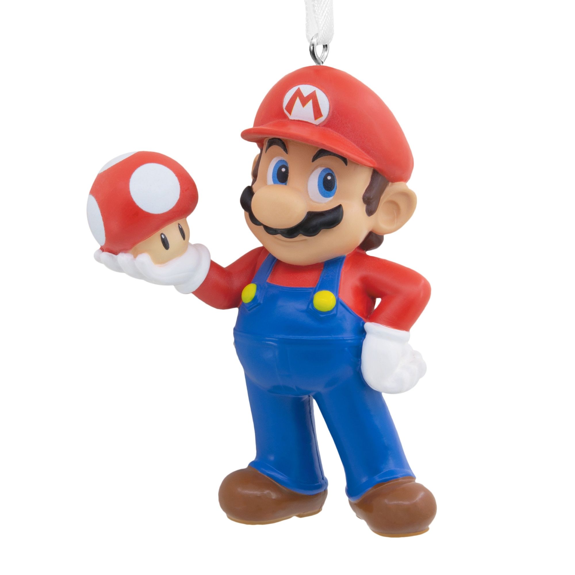 Супер Марио / Super Mario коллекционная фигурка-подвеска Марио с Супер Грибом