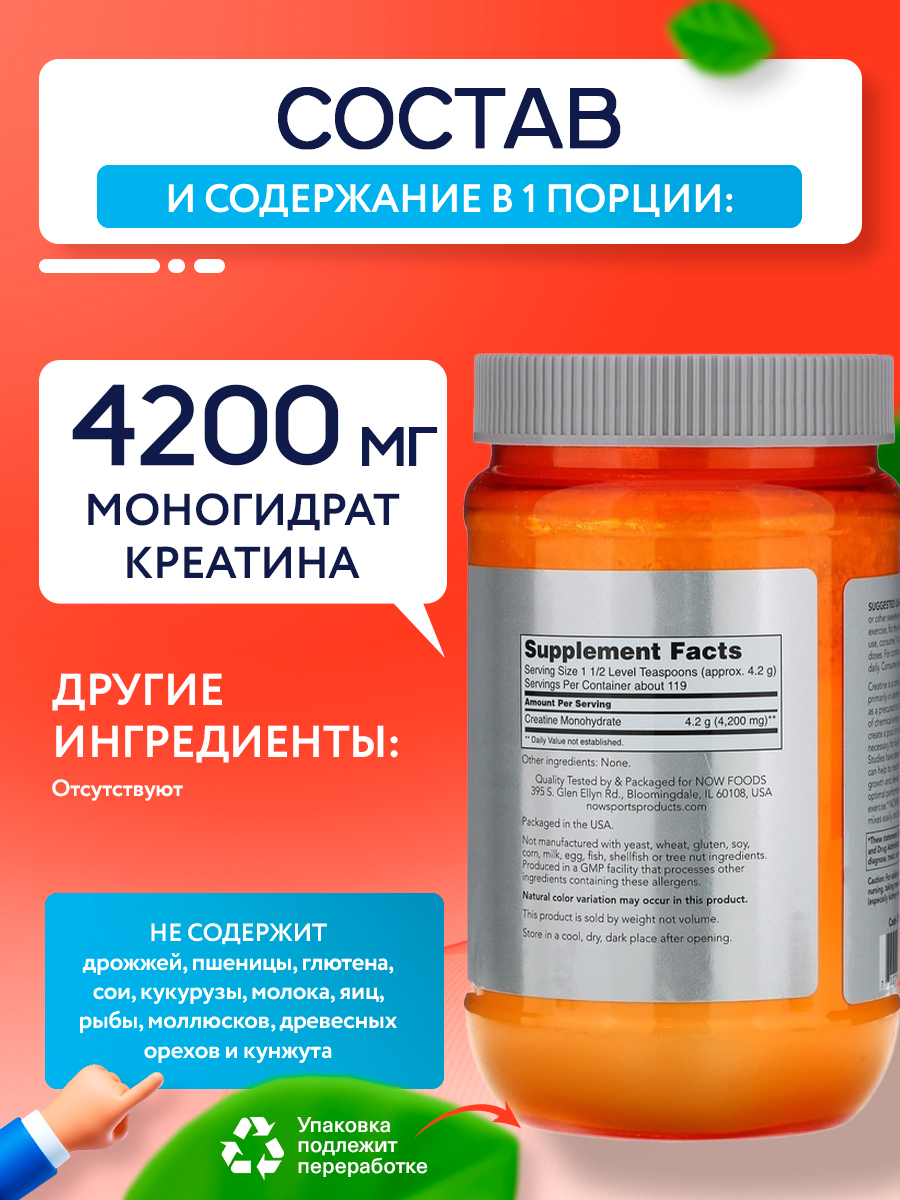 Now, CREATINE MONOHYDRATE MICRONIZED 500 G