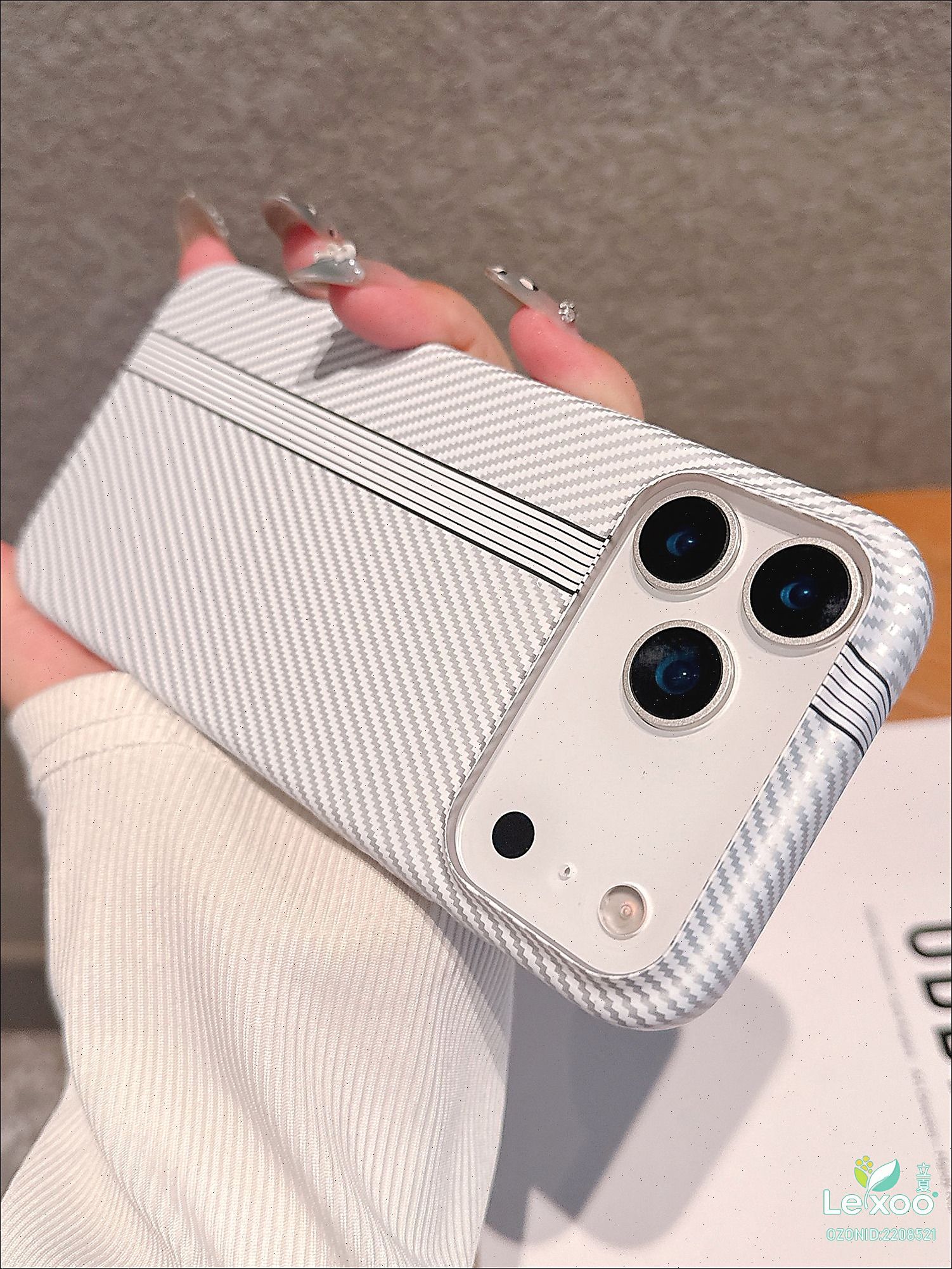 智能手机壳 用于 Apple iPhone 17 Pro Max, 聚酯纤维, 银色