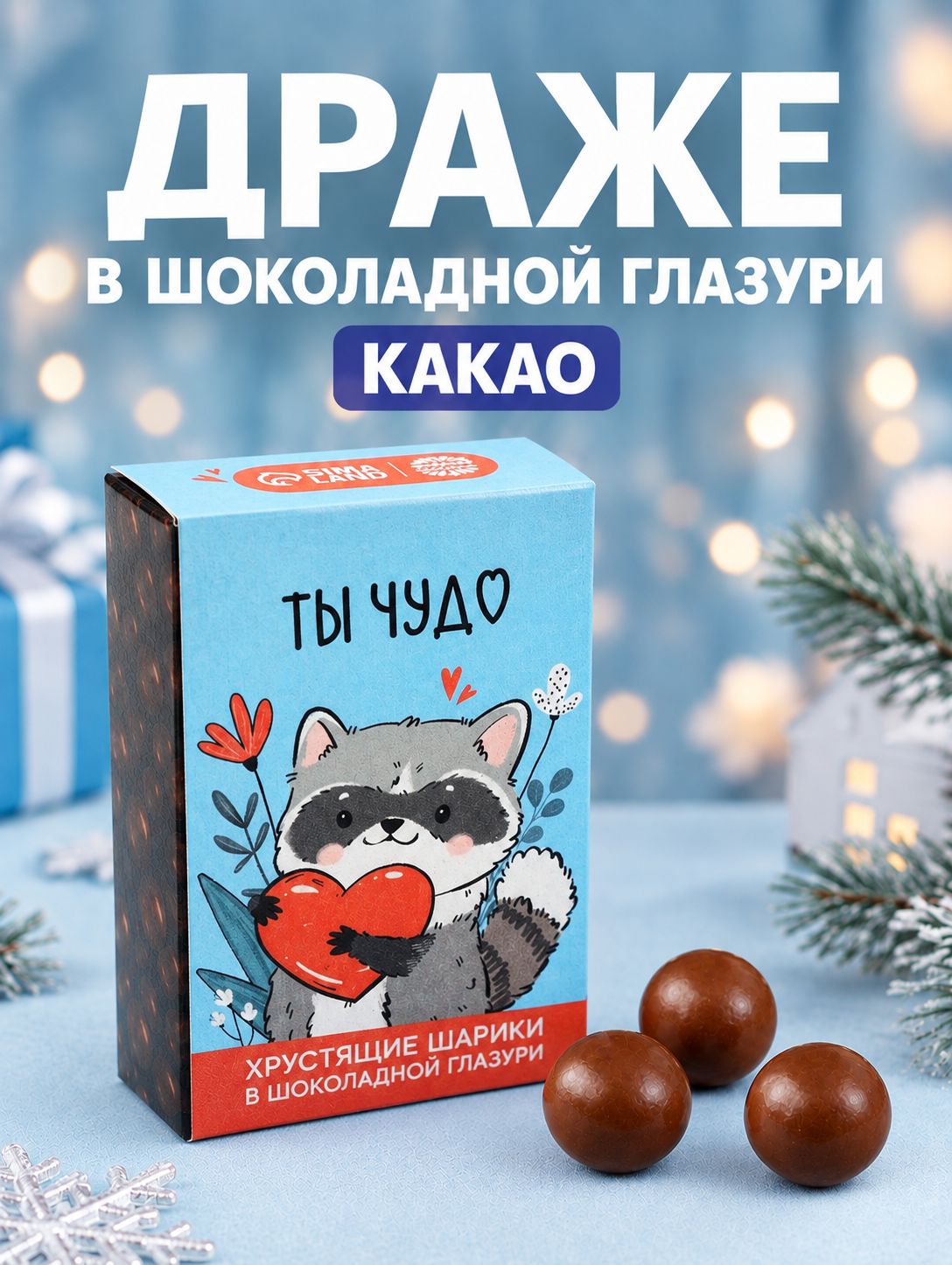 Драже в шоколадной глазури Ты чудо , 50 г