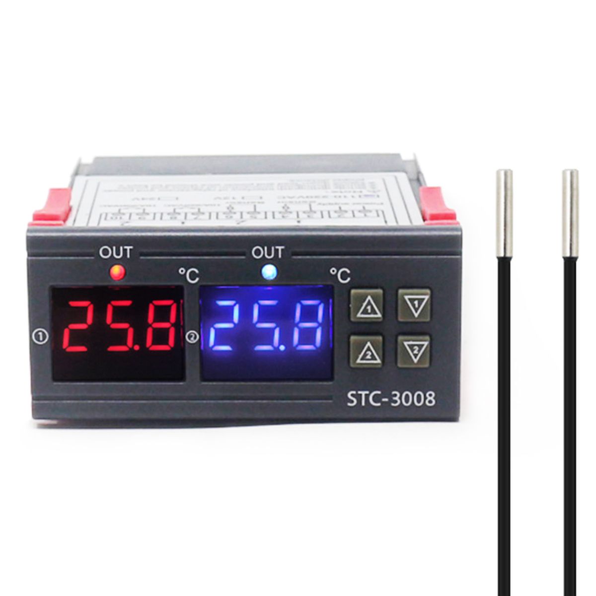 Терморегулятор/термостатдо1500ВтДлякондиционеров,Дляинфракрасногоотопления,черный,черно-серый