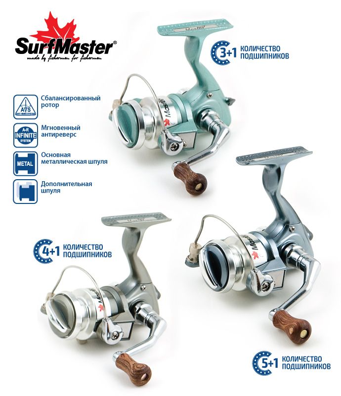 Катушка Surf Master VS05A 4+1bb з/ш