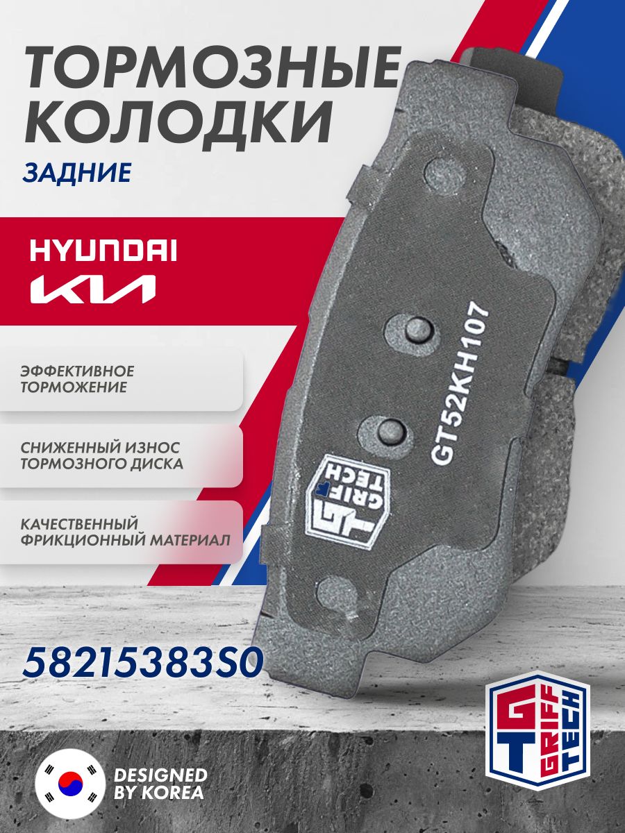КолодкитормозныедисковыезадниеHyundaiSonataSantaFeTucsonKIASportageХендайСонатаСантафеКиа58215383S0
