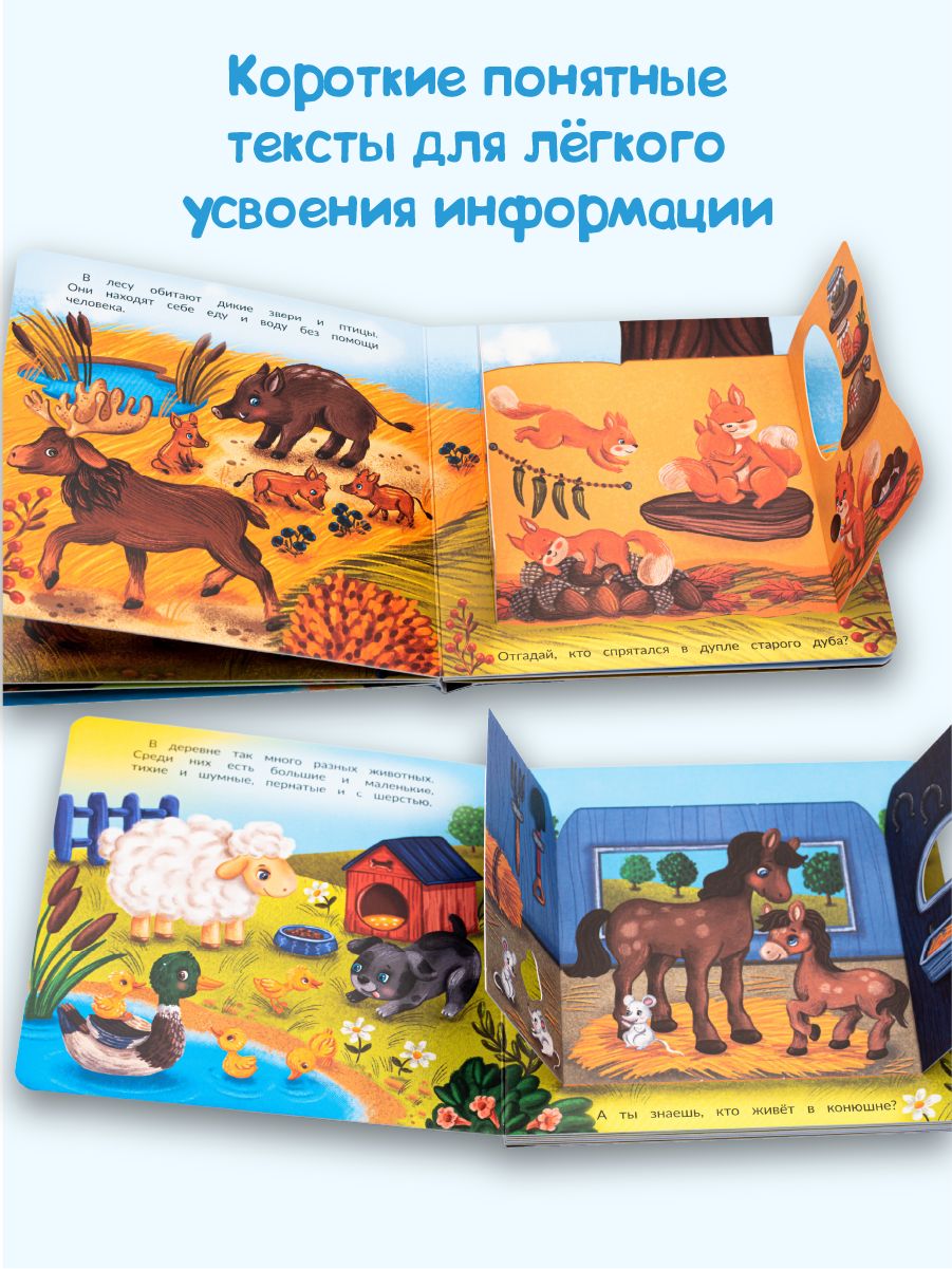 Книжка для малышей с окошками про животных | Animal Window Book for Toddlers - Ozon image 2