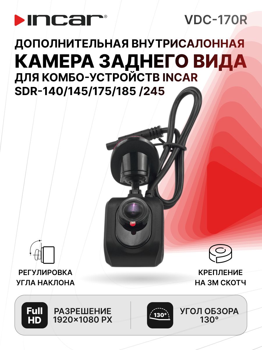 Дополнительнаякамерадлякомбо-устройстваIncarVDC-170R