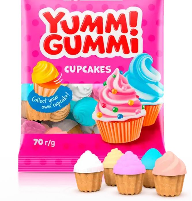 Конфеты Желейные Yummi Gummi Cupcakes,67г. купить на OZON по