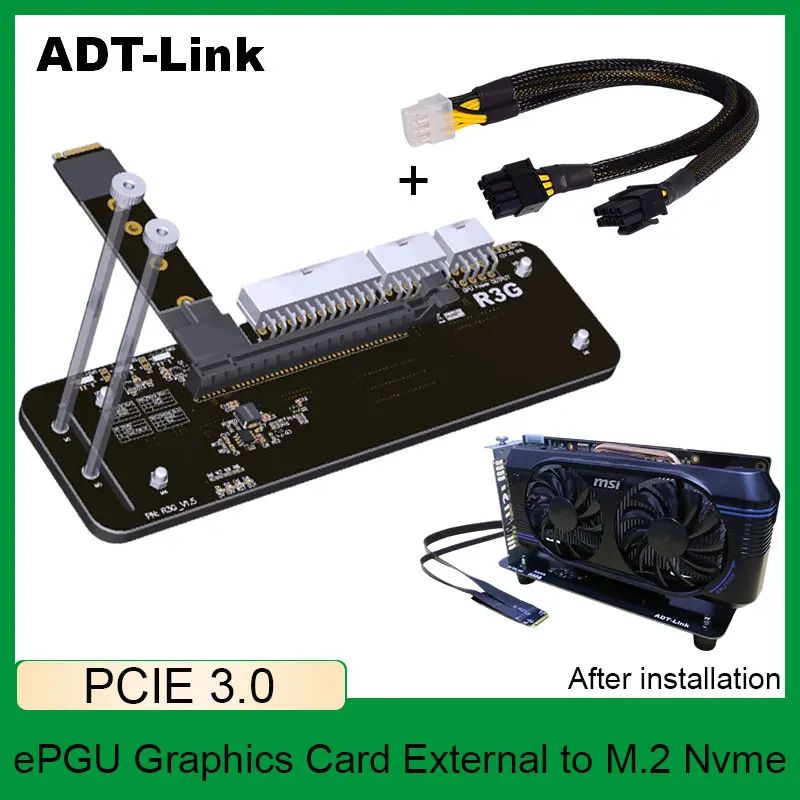 Egpu R43sg ADT-Link PCIe x16 к M.2 NVMe eGPU адаптер eGPU M.2 NVMe край к разъему ...