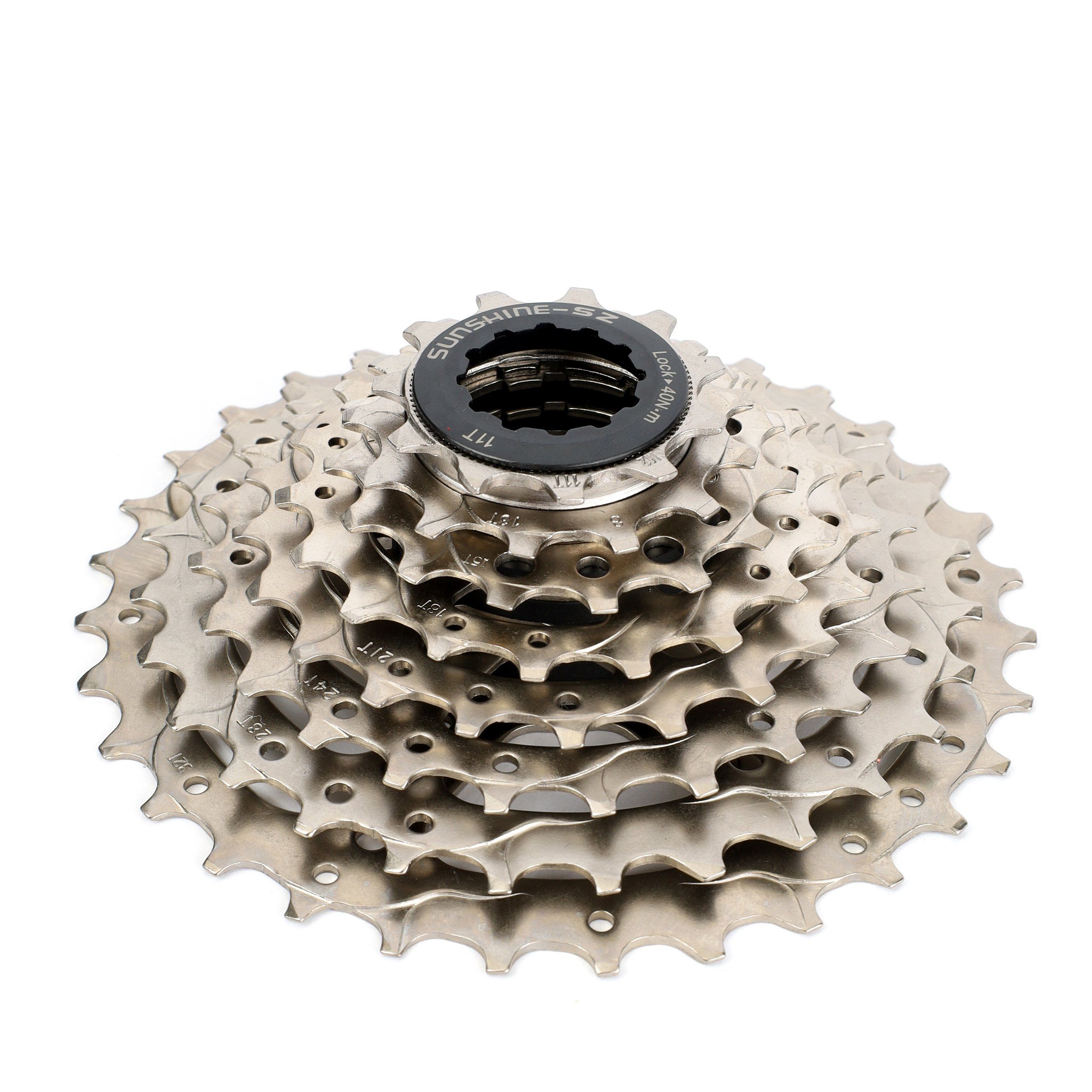 Кассета SUNSHINE MTB 8 скоростей 11-32T, никелированная Кассета SUNSHINE MTB 8 скоростей 11-32T, никелированная