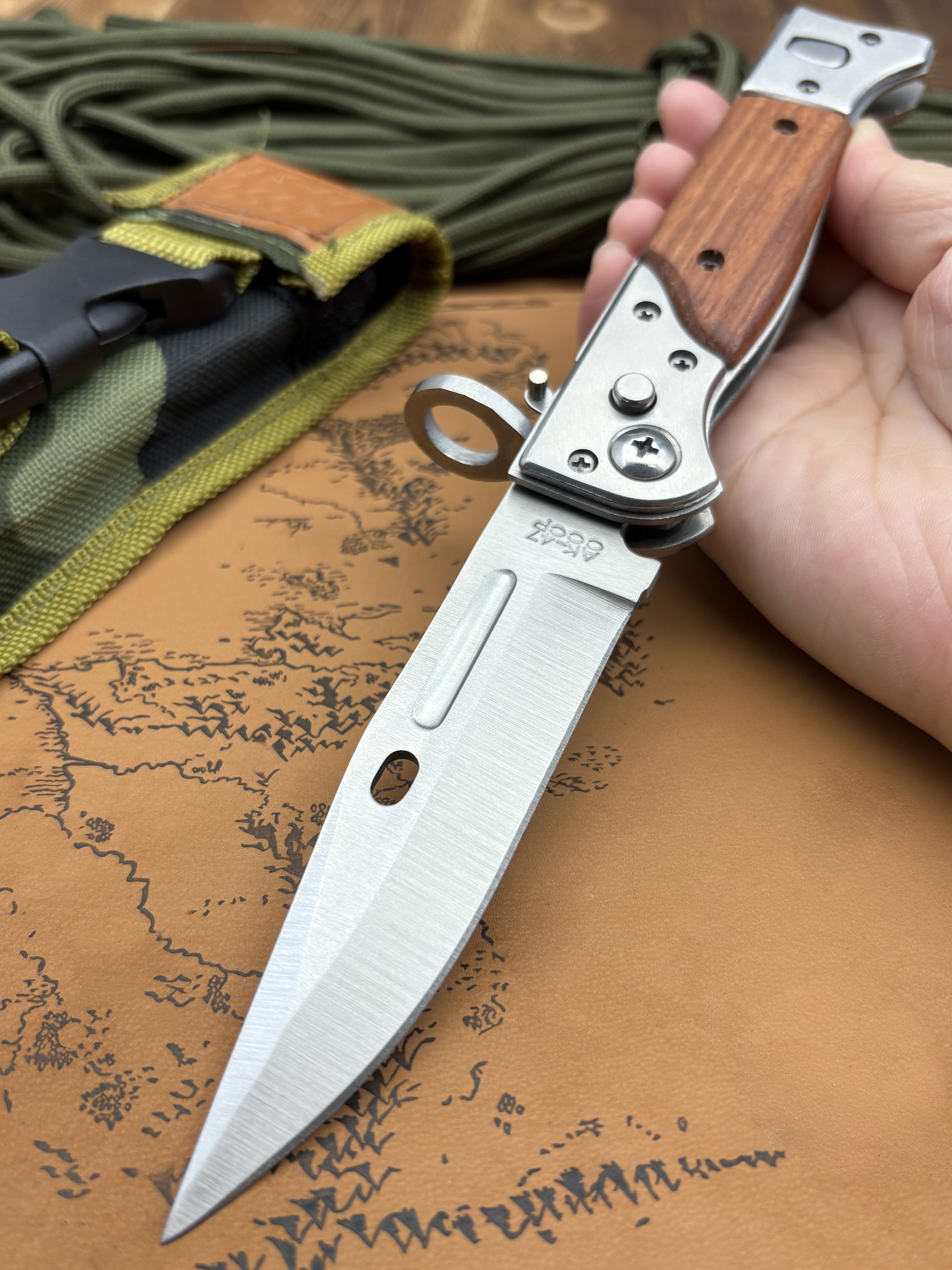 Складнойнож,EDC-нождляпутешествий.Длинаклинка:9.2см.