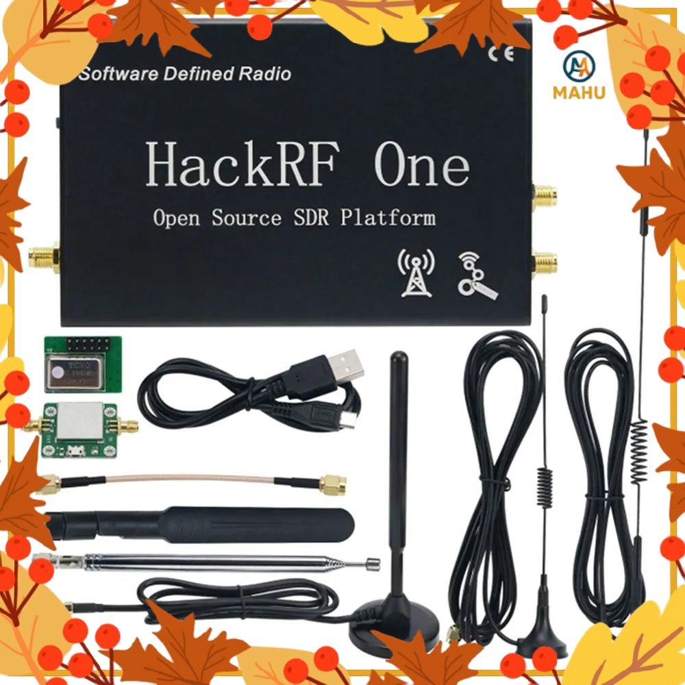 SDR приёмник HackRF One в металлическом корпусе комплект с антеннами ...