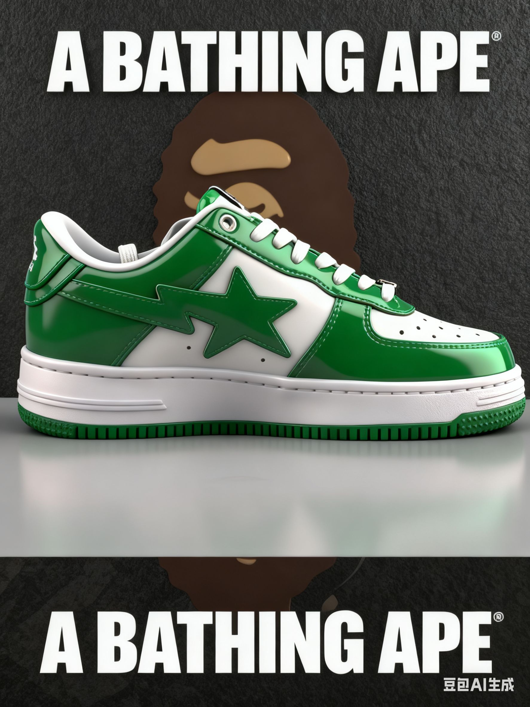 Кроссовки Женский, Мужской A BATHING APE Синтетическая кожа, размер 38 ...