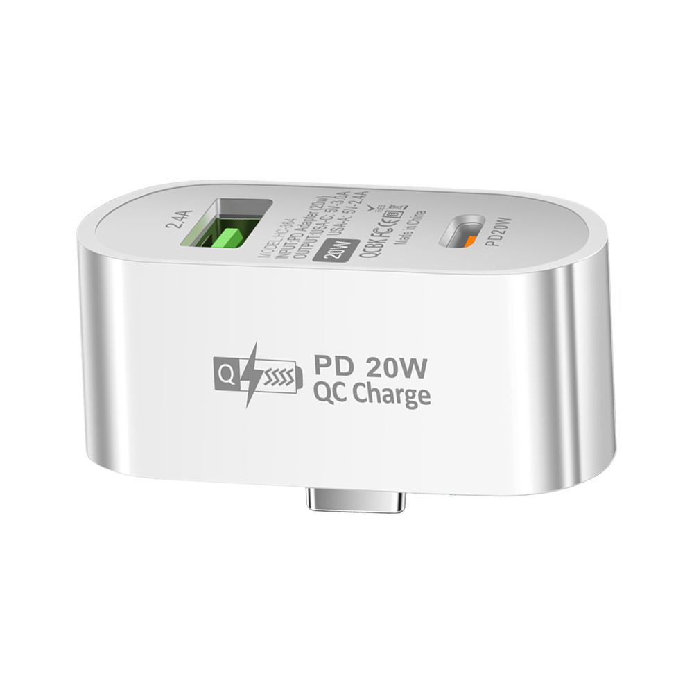 УстройстворасширенияUSB-CсподдержкойPD20ВтиUSB-A2,4А,овальнойформы,белогоцвета