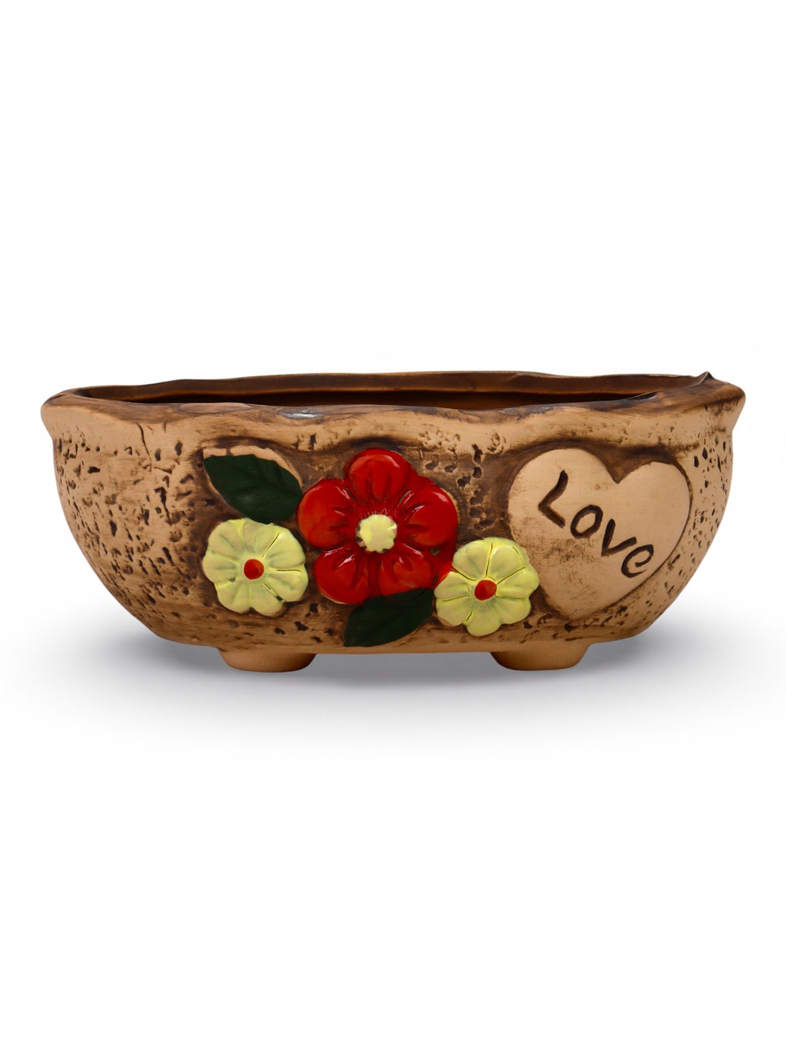 Декоративный горшок для цветов LOVE, 17 11.5 7 см, керамический, Greengo