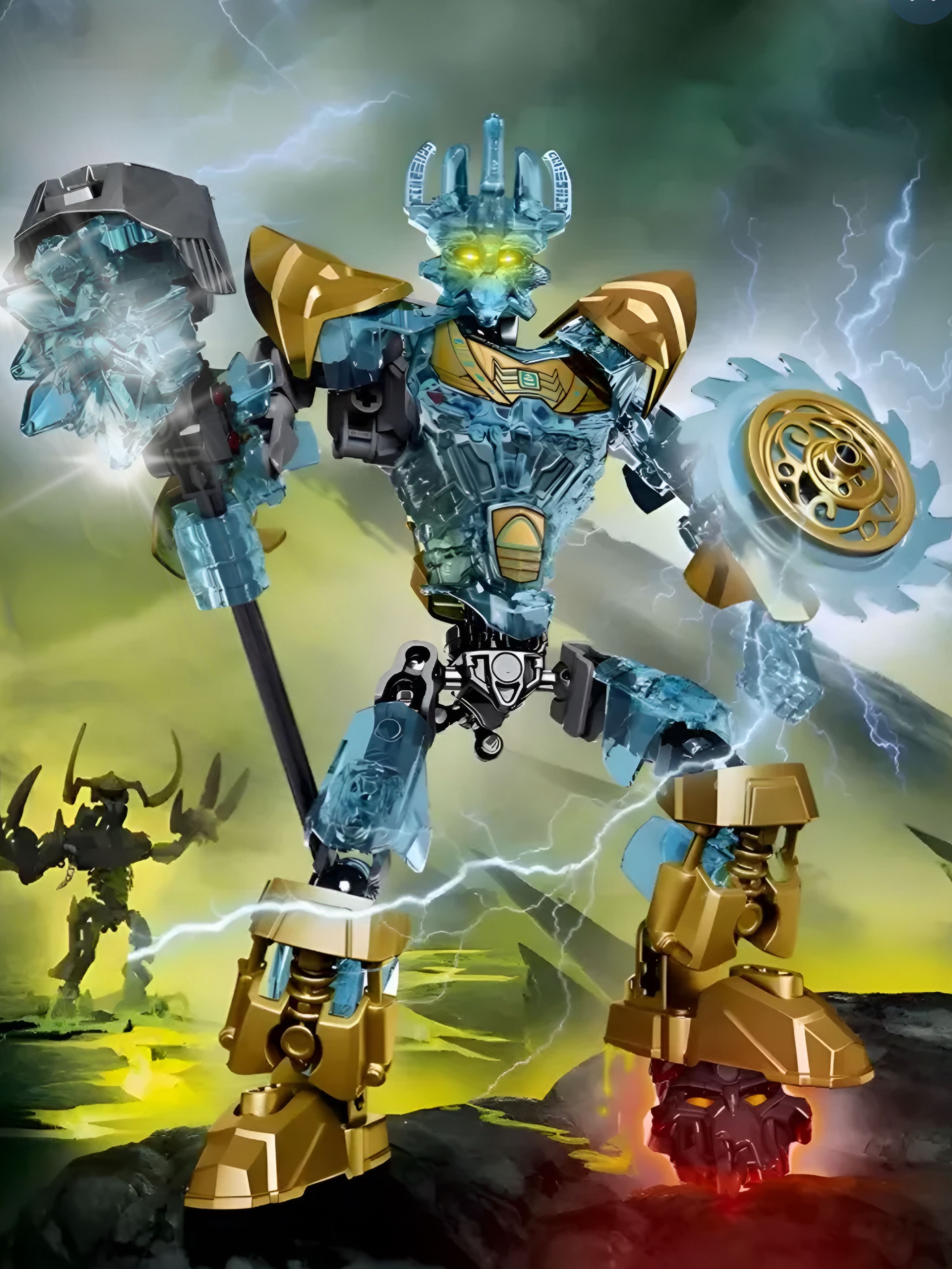 КонструкторBionicle(Бионикл)-Экиму(создательмасок),97+деталей,фигурка-игрушкадлядетей,сборнаяфигурка.