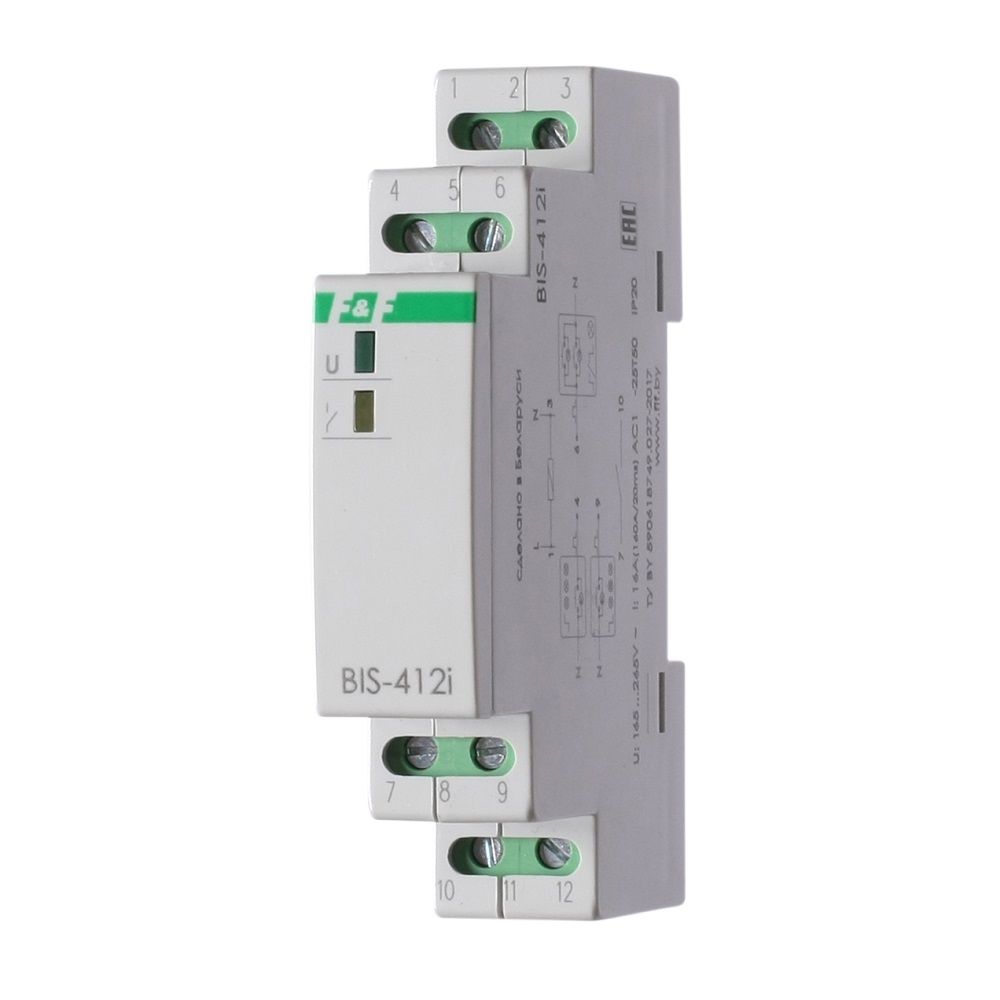 Реле импульсное BIS-412i (LED) 230в, 16А, Евроавтоматика F&F