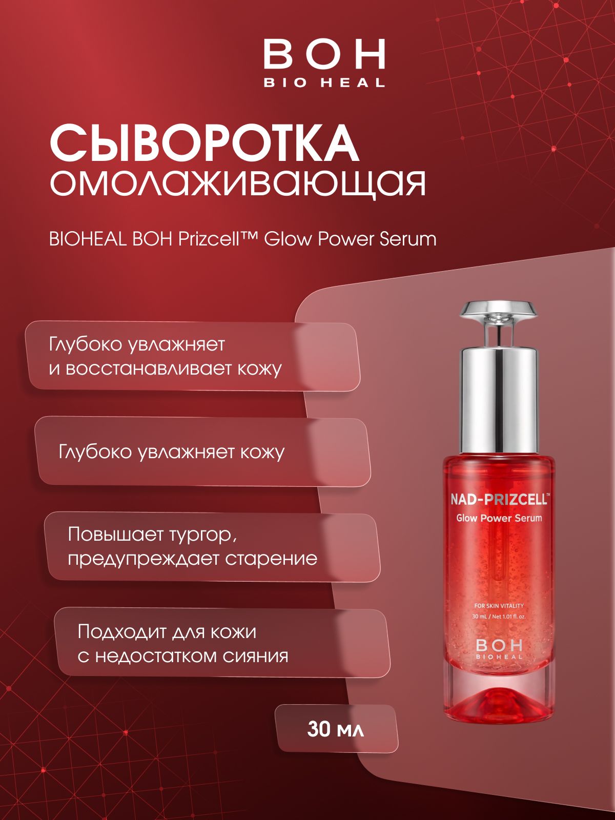BIOHEAL BOH Инновационная омолаживающая сыворотка NAD PRIZCELL
