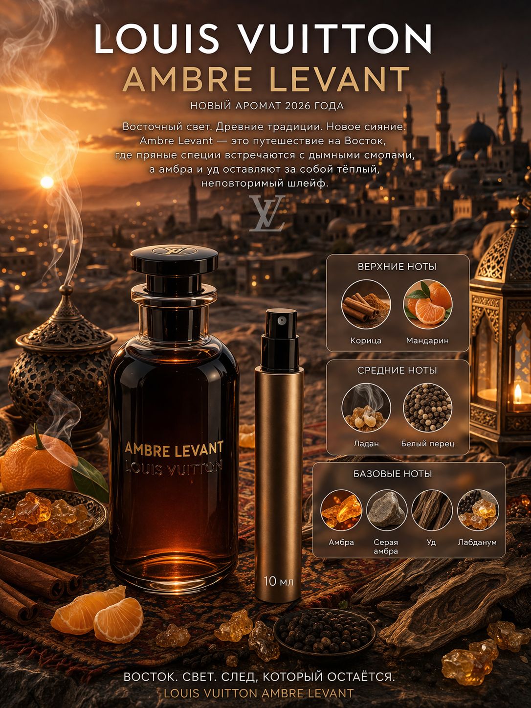 Louis Vuitton Ambre Levant Парфюмерная вода 10 мл Отливант купить