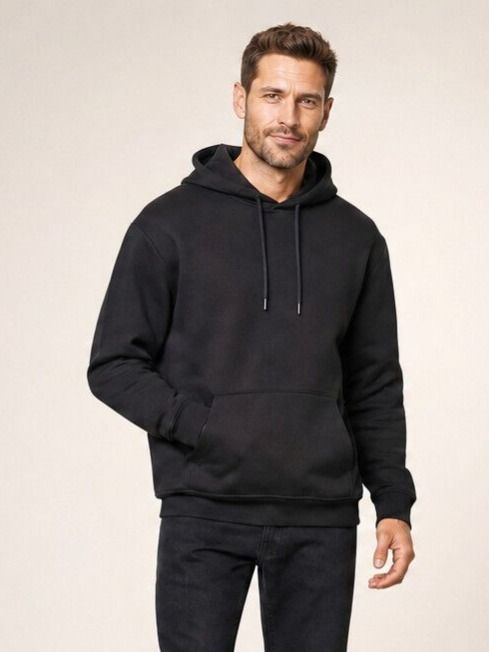 Худи H&M унисекс черное #1