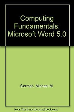 Computing Fundamentals: Microsoft Word 5.0 #1