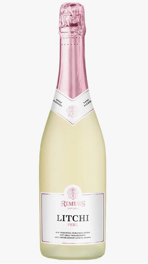 Вино безалкогольное белое полусухое , игристое Rimuss "Litchi Per" 0,75 л/ Шампанское Безалкогольное #1