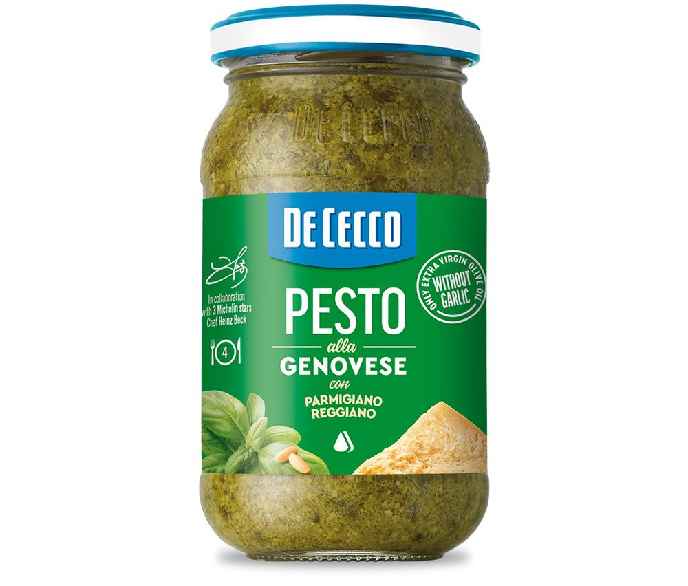 Соус Песто Классический, Pesto с базиликом, кедровыми орехами и оливковым  маслом, 190 г.