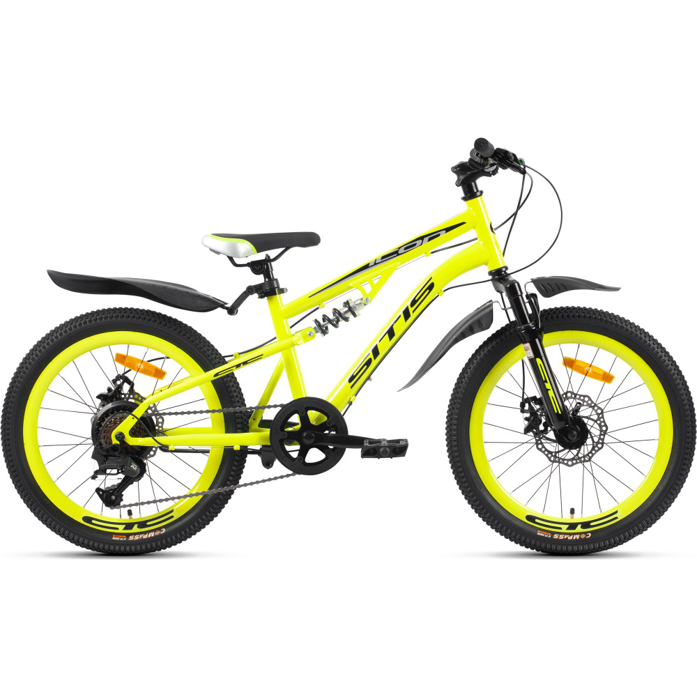 Велосипед детский SITIS ICON 20 (2023) двухподвес для детей от 6 до 8 лет стальная рама с крыльями, подножкой, #1