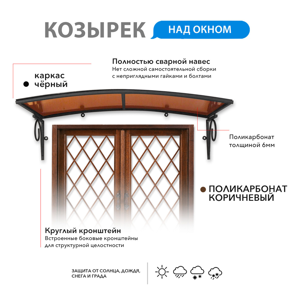 Козырек металлический над окном - купить по выгодной цене в интернет ...