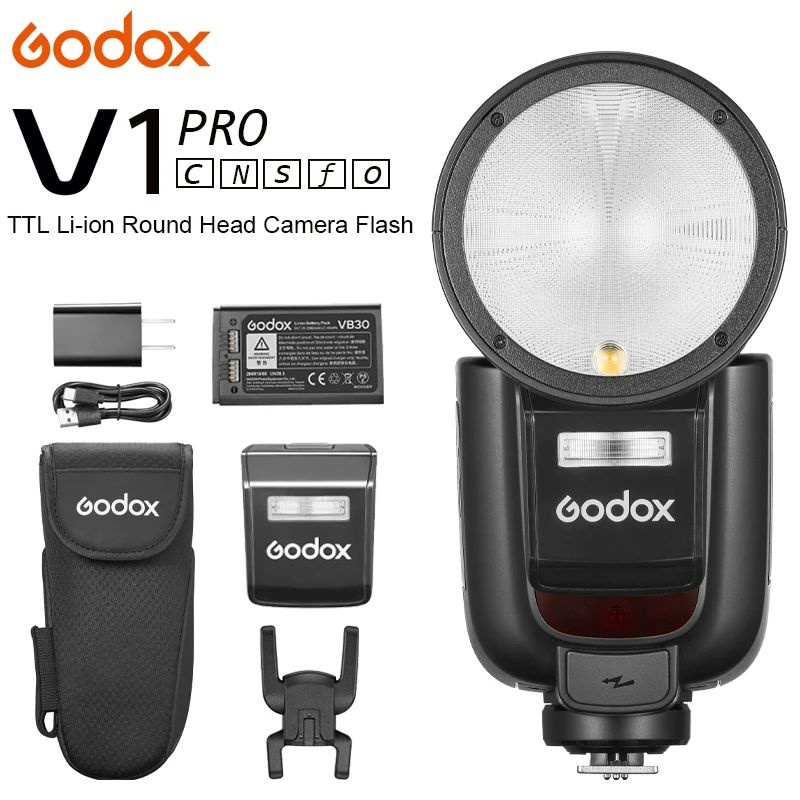 Godox V1 Pro, TTL Литий-ионная вспышка с круглой головкой для ...
