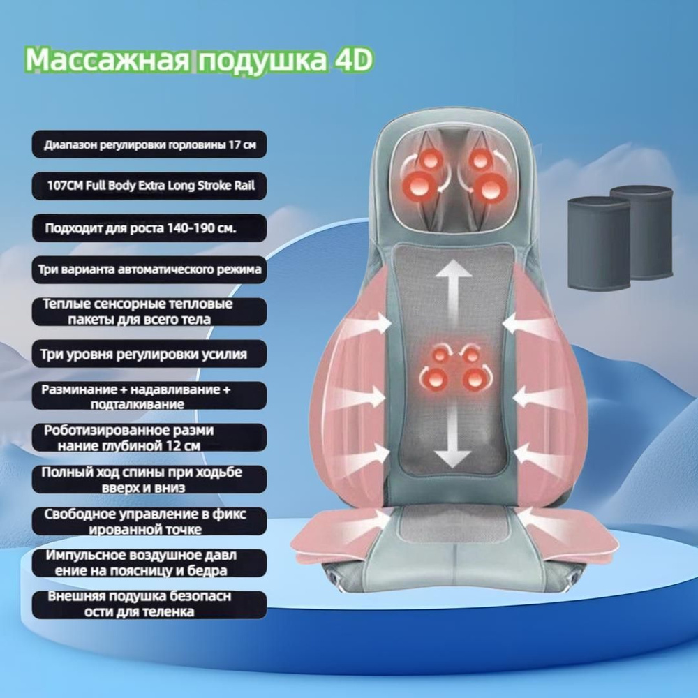 Многофункциональная разминающая массажная подушка для тела  #1