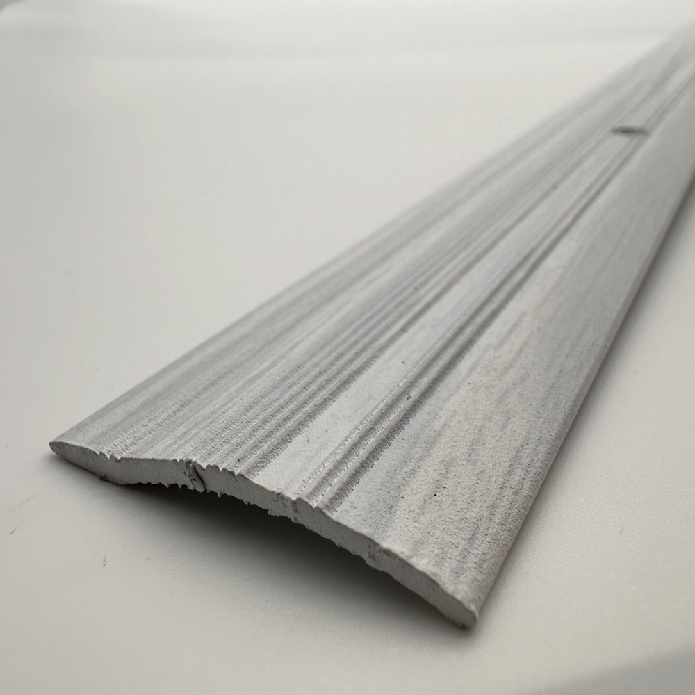 Порог алюминиевый стыкоперекрывающий одноуровневый стык (ПД 04) 39,4x7,1 900 мм ясень белый  #1