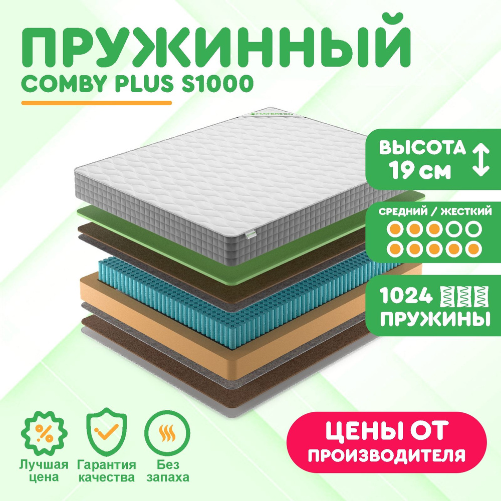 Матрас 165х190 Пружинный MATERSON Comby Plus S1000 165x190 #1