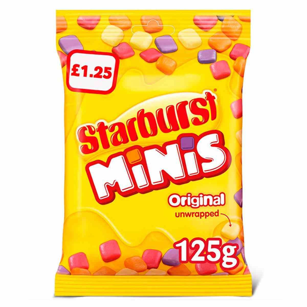 Жевательные конфеты Starburst Original Minis развернутый, 125 гр. #1