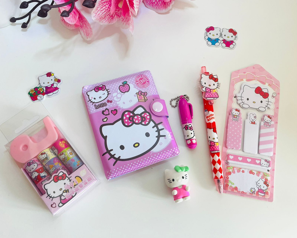 Подарочный канцелярский набор Hello Kitty Хеллоу Китти из 6 предметов  #1