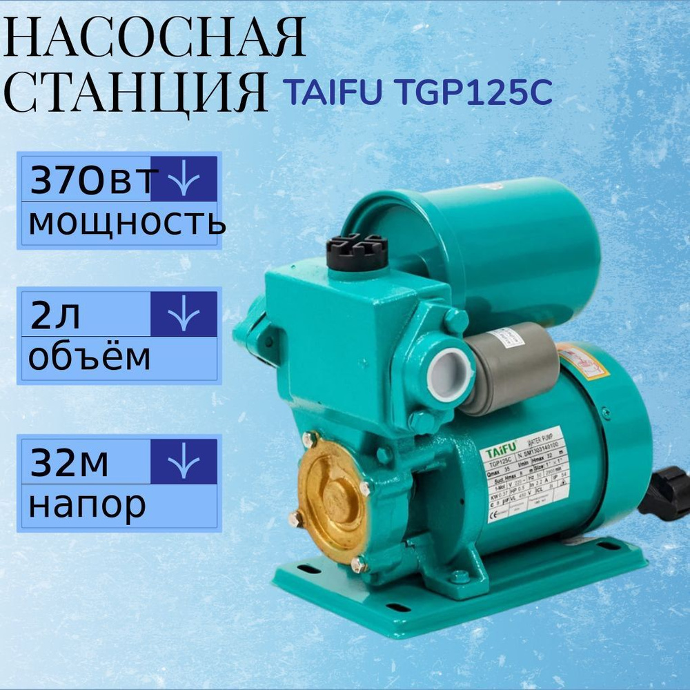 Насосная станция TAIFU TGP125C, 220 л/мин - купить по выгодной цене в  интернет-магазине OZON (552992057)