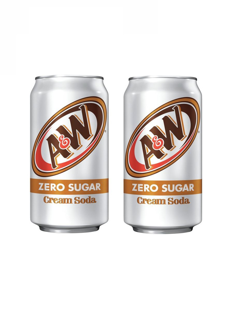 Газированный напиток A&W Cream Soda Zero Sugar, без сахара, 355 мл х 2 ...