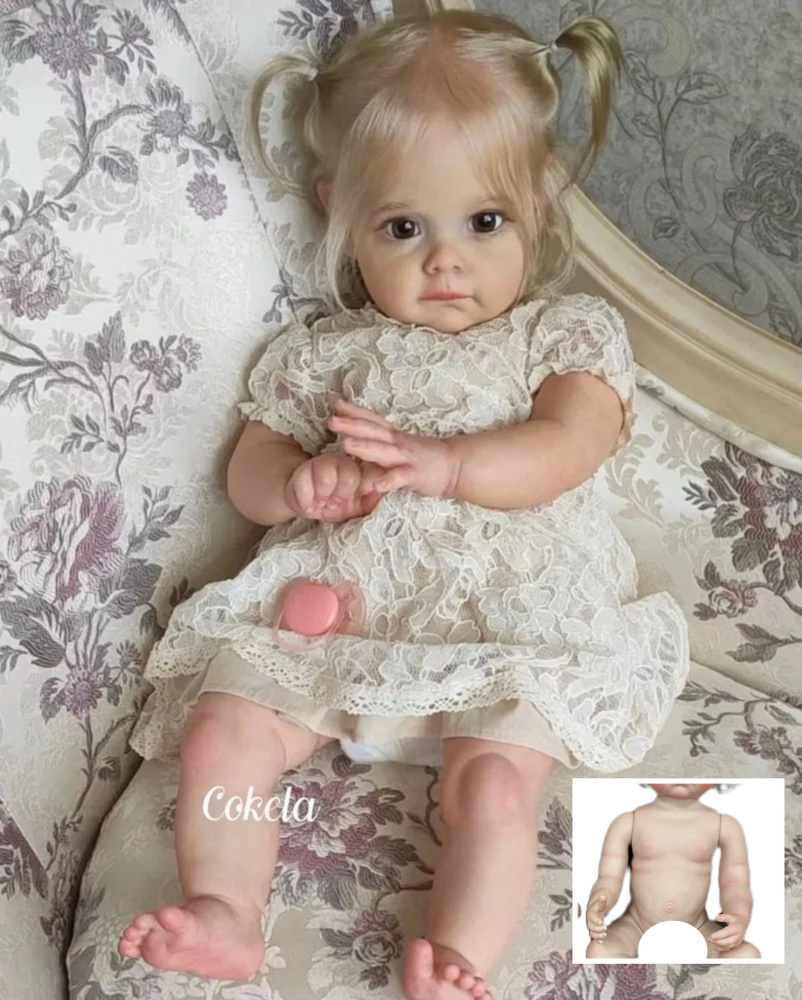 Кукла реборн силиконовая 55см Cokela Силикон для всего тела /девушка  #1