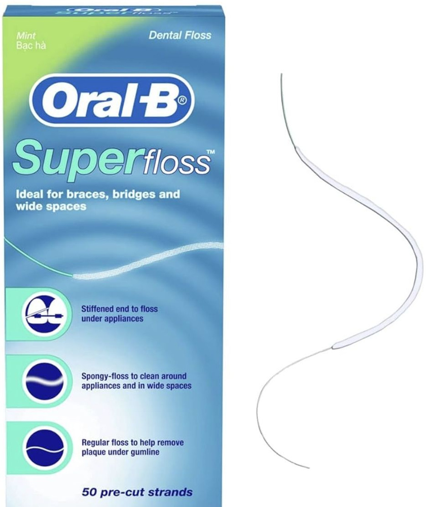 Oral-B зубная нить Super Floss 50 штук. - купить с доставкой по ...