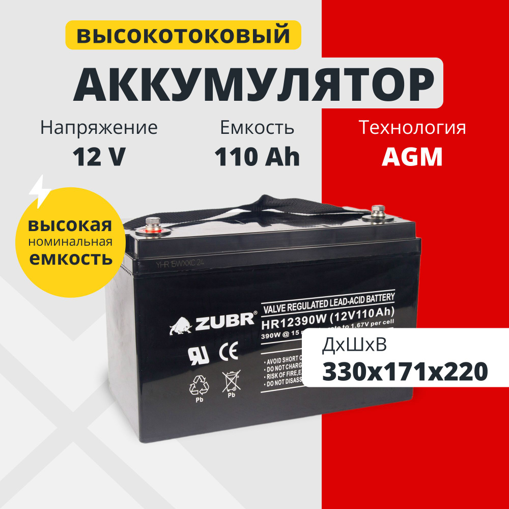 Батарея для ИБП Резервный (Back UPS) ZUBR купить по выгодной цене в  интернет-магазине OZON (902176383)