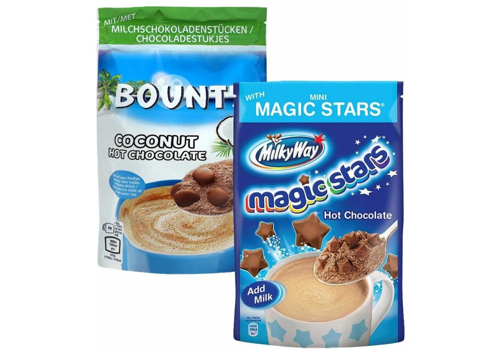Набор растворимых напитков Mars Hot Chocolate горячий шоколад MilkyWay Magic Stars + Bounty Coconut (2 #1