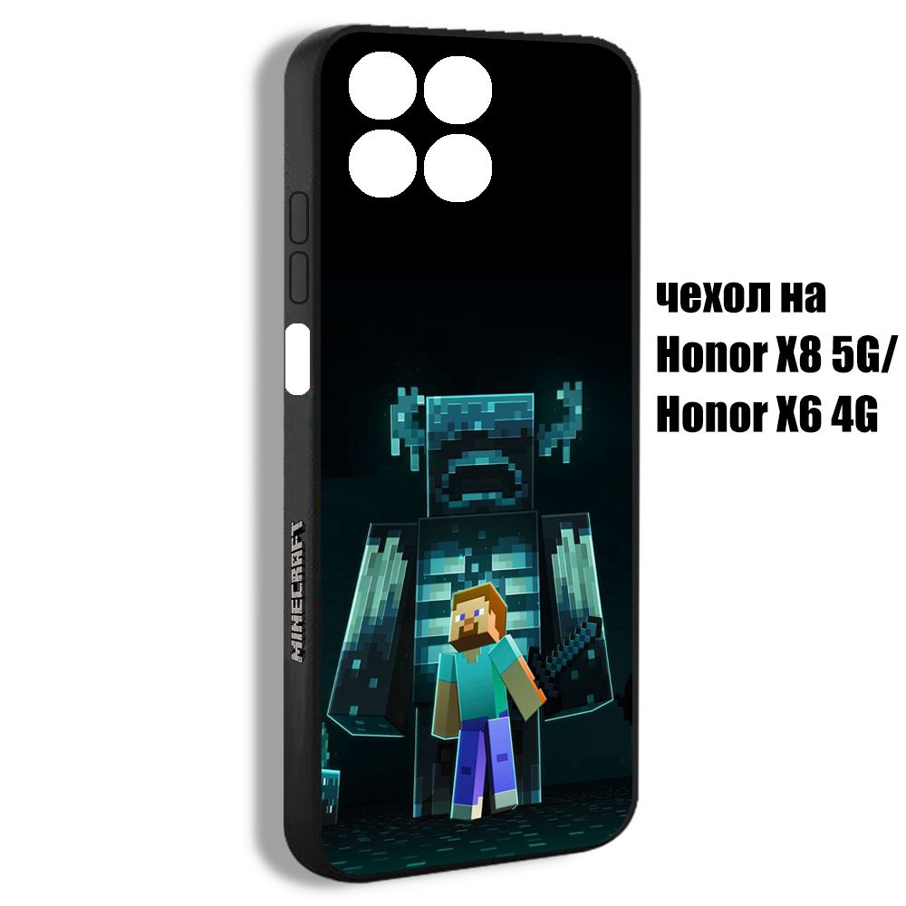 чехол для смартфона Подходит для Honor X6 4G Стив Minecraft милый мультфильм робот QAG16  #1