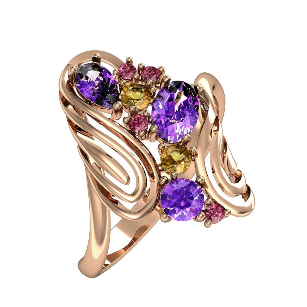 Приволжский Ювелир Кольцо Серебро позолоченное 925 пробы - купить с ...