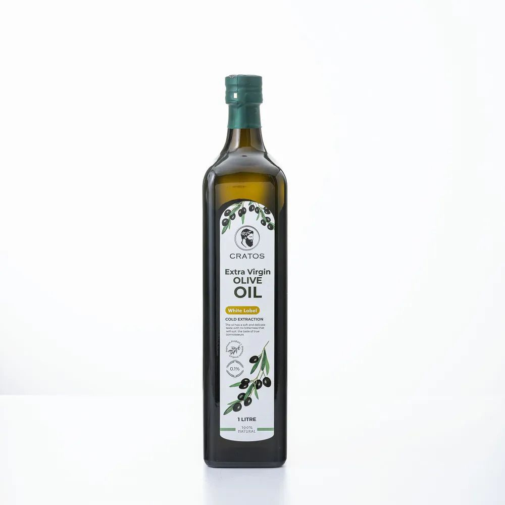 Оливковое масло Cratos Extra Virgin Olive Oil нерафинированное первого холодного отжима, Греция, 1 л #1