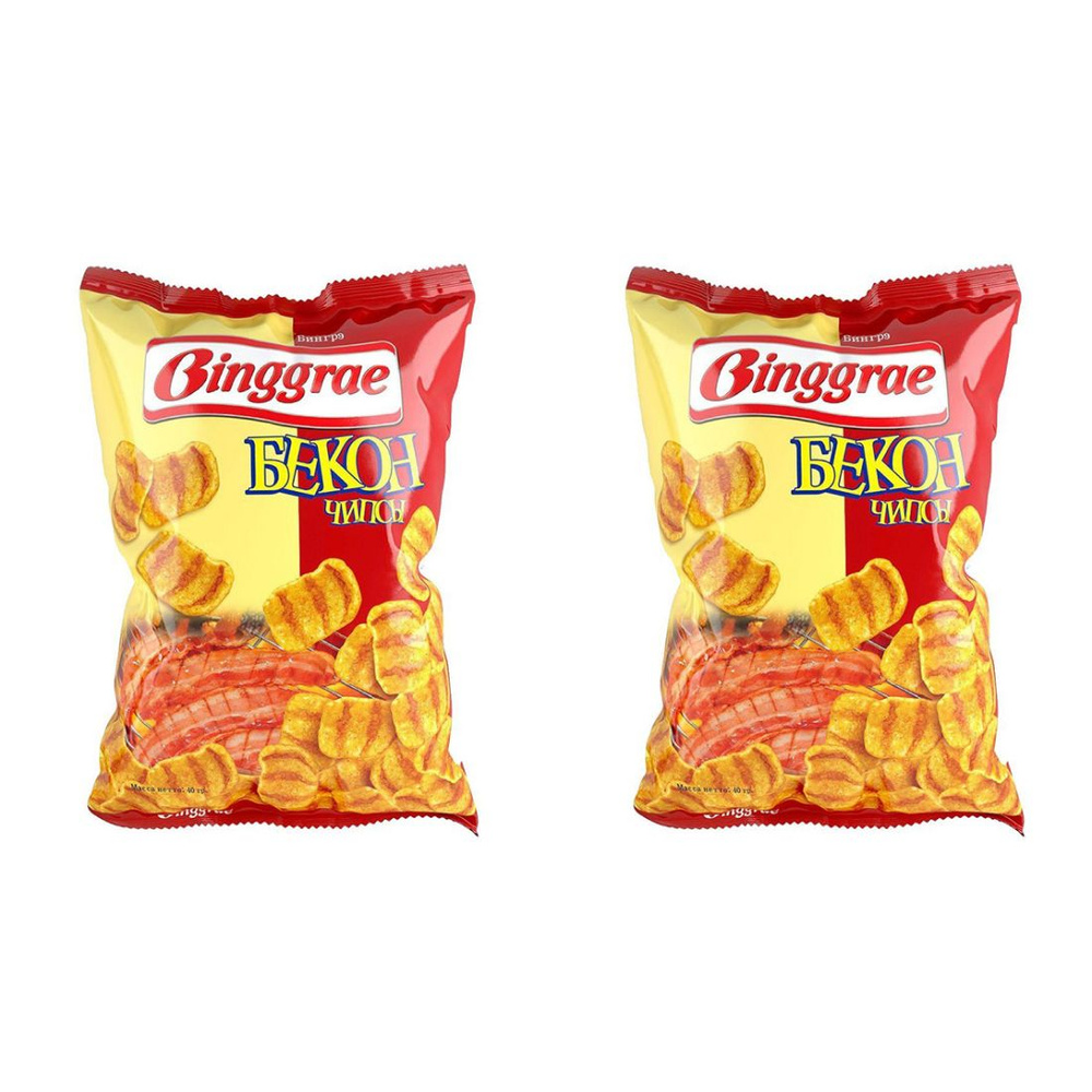 Чипсы Binggrae Бекон 2 шт. по 40 г, Россия - купить с доставкой по ...