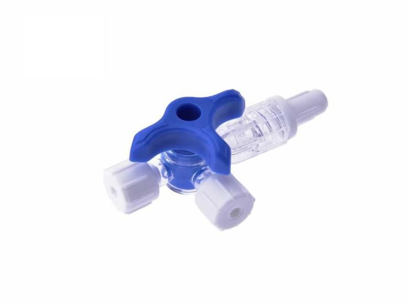 Переходник трехходовой CK-FLEX (краник для инфузионной системы), синий ...