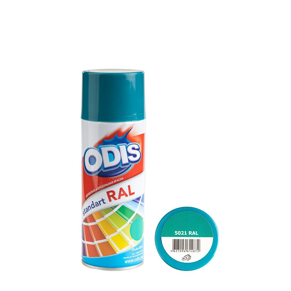 Аэрозольная краска ODIS Краска-спрей standart RAL водная синь ...