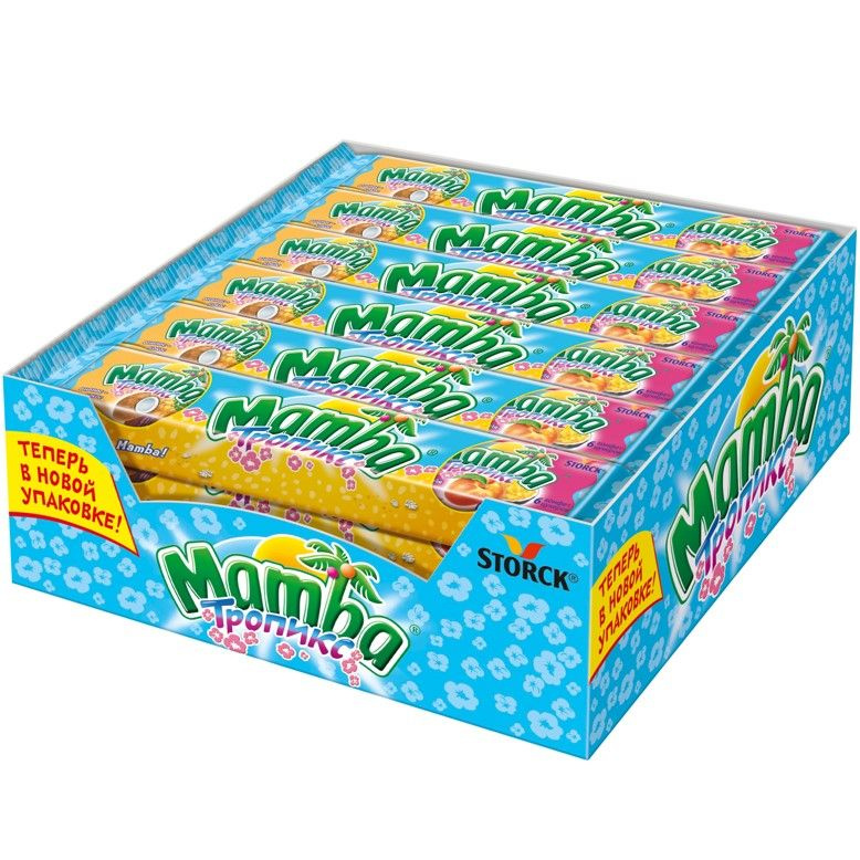 Mamba жевательные конфеты Тропикс, 79 гр. Х 24 шт (блок) #1