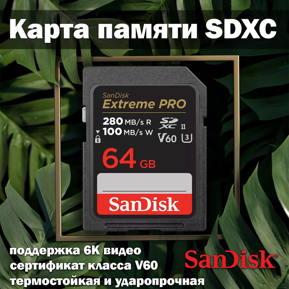 USB-флеш-накопитель Карта памяти для фотоаппарата SanDisk SDXC Extreme ...