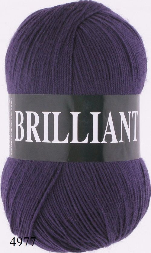 Пряжа Vita Brilliant 4977 Вита Бриллиант, 100 г, 380 м, 45% шерсть ...